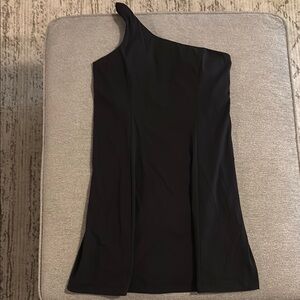 Outdoor Voices One-Shoulder Black Dress